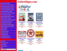 Tablet Screenshot of collectsigns.com
